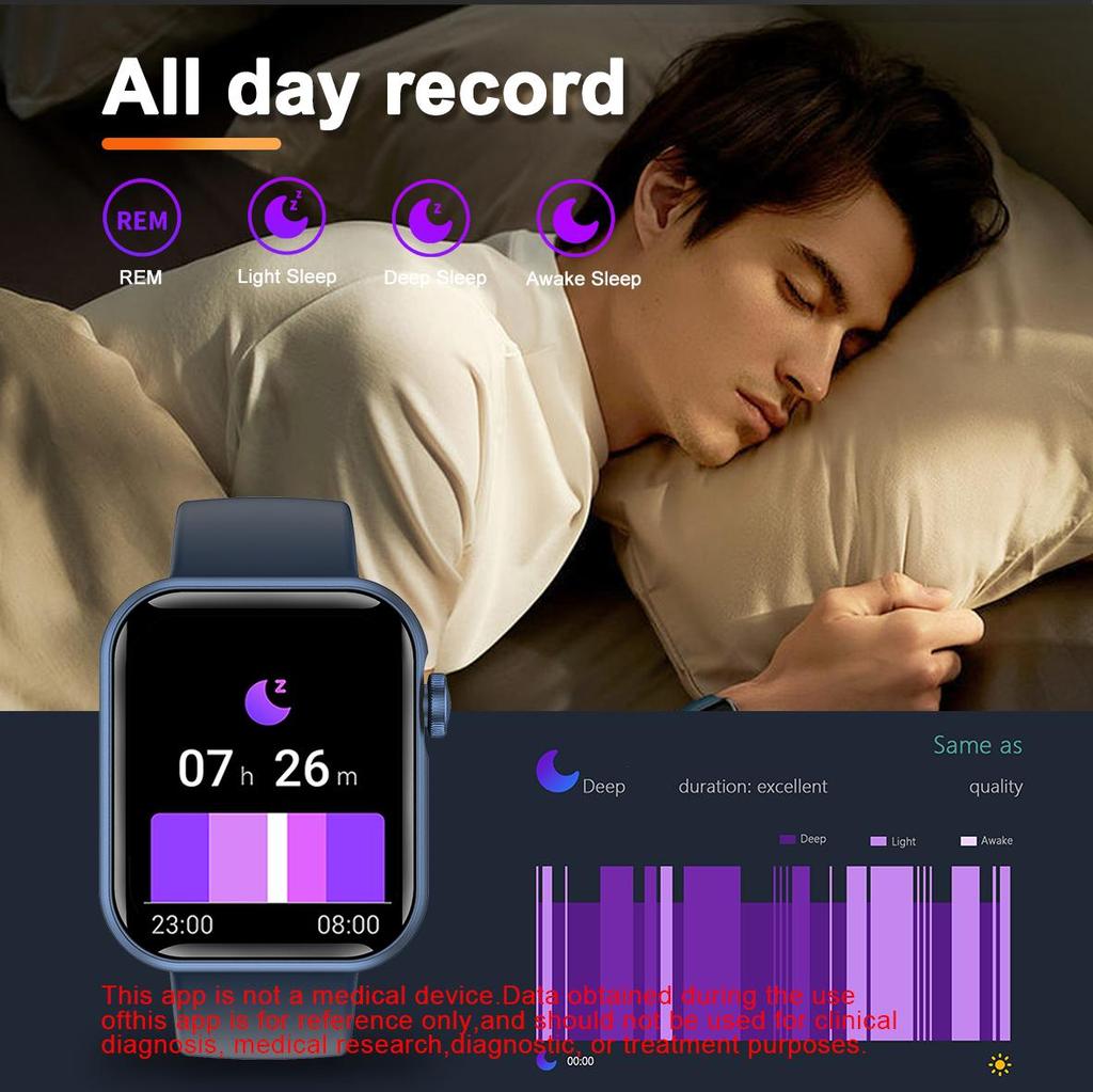 Smart watch, QTLLBT, sports, message reminder, answering calls, sports date alarm, weather forecast tracker, multi-function square watch dial