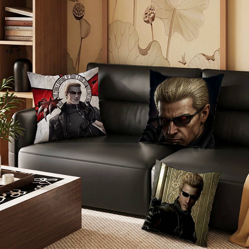 Albert Wesker P Pillow Case Sofa Living Room Bedroom Headboard Backrest Cushion Square Cushion Nap Time