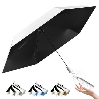Folding UV Automatic UV Sun and Rain 6 UV Sunburn UV and Compact Parasol, 100% Protection, Open/Close, One-Touch Operation, Ultra-Lightweight, Cut,