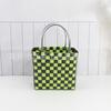 Bucket bag hand-woven contrasting color vegetable basket creative hand basket photo vacation leisure women's bag