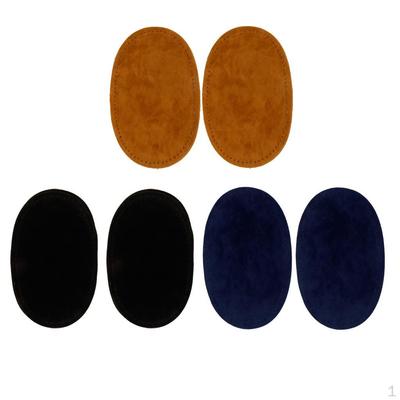 3 Colors Pairs Suede Oval Elbow Knee Patches for Sweater Pants Repair Craft