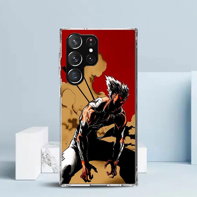 One P-Punch-Man Garou Soft Cover for Samsung Galaxy S25 Edge S26 S24 S23 Ultra Phone Case S22 S21 Plus S20 FE Print Pattern Shel