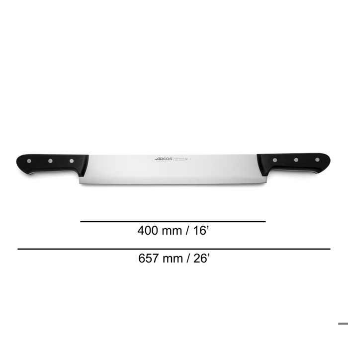 Couteau à fromage à 2 manches lame en inox de 40 cm