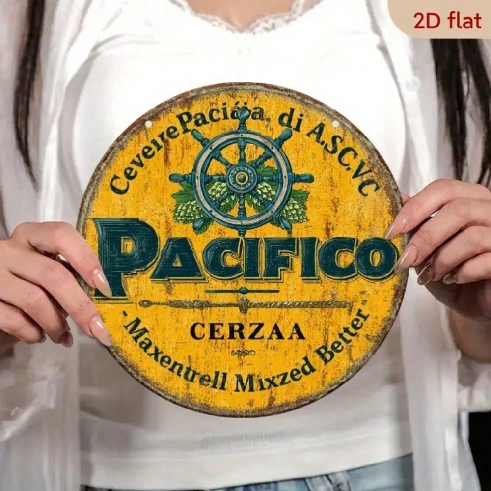 Pacifico Beer 8x8 Inch Vintage Metal Tin Sign Mexican Cerveza Bar Decor (as the picture,20cm)