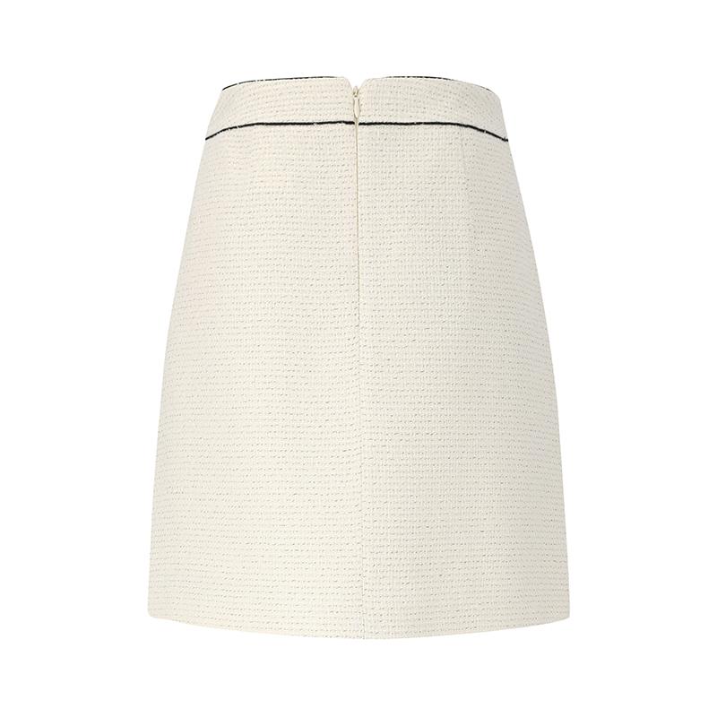 SOUP Black Line Tweed Skirt (Sz3Srm6)