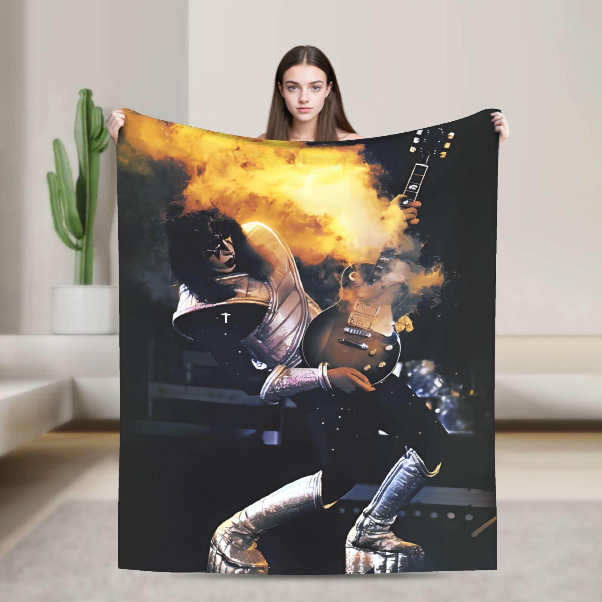 Ace Frehley Plush Blanket Boy Girl  Flannel Throw Blanket For Couch Chair Soft Custom Quality Bedspread Birthday Present 30x40in
