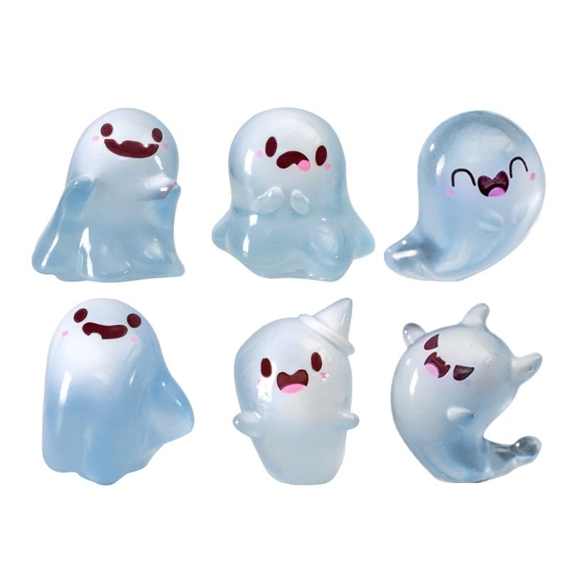 

Multipurpose Glowing Halloweens Lovely Little Specters Set of 6 Pieces Pendants for Festival Decoration Party Supplies 1