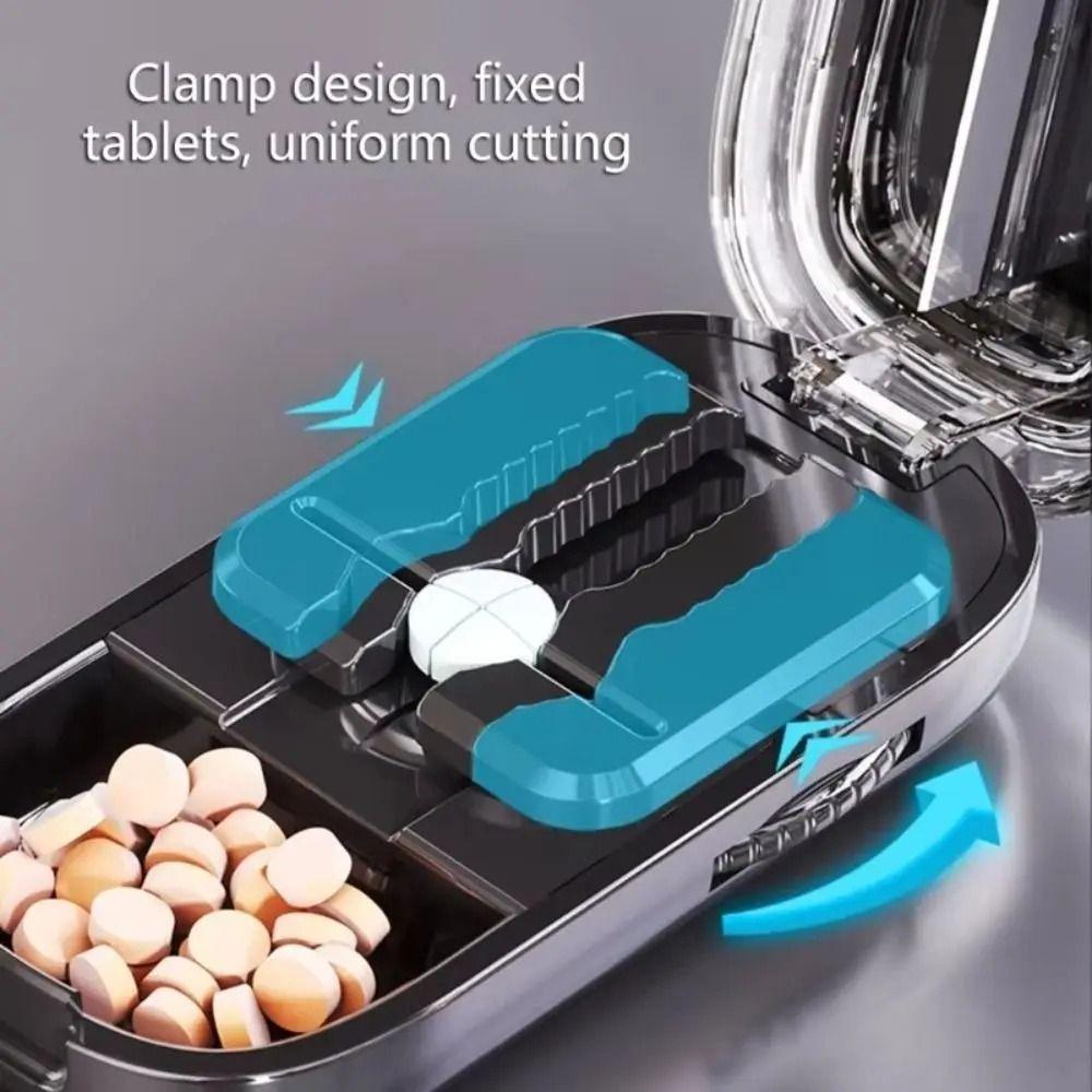 Precise Cutting Portable Pill Cutter Adjustable Daily Tablet Splitter Medicine Divider Case  Home