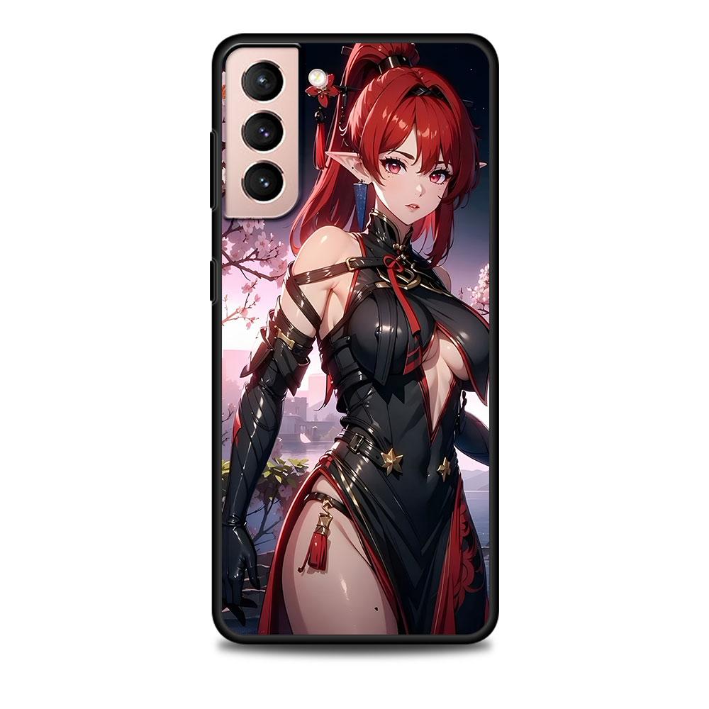 

Wuthering Waves Yinlin Case for Samsung Galaxy S23 S10e S10 S21 FE S22 S9 S24 Ultra S20 Plus Soft Black TPU Phone Cover Bumper Samsung S9