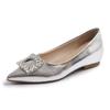 2025 autumn new French pointed rhinestone inner height increase bride bridesmaid single shoes women's skirt temperament versatile not tired feet