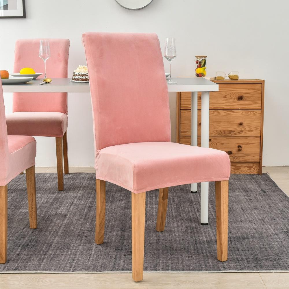 Soft Thick Solid Velvet Fabric Chair Covers Stretch Chair Covers For Dining Room Chair Slipcovers Chair Protectors Covers Dining