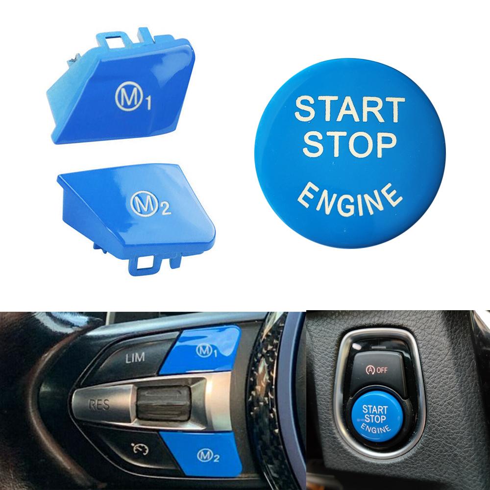Car Steering Wheel Start Stop M1 M2 Button Replace Cover Fit for BMW M3 M4 M5 M6 X5M X6M F20 F22 F30 F32 F80 F82 F87