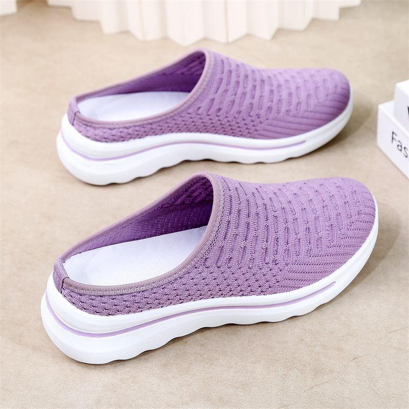 Summer New Sports Shoes for Women Wearing Baotou Cloth Slippers Women's Mesh Shoes Half Slippers for Women