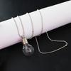 DIY Necklace Clear Openable Refillable Leakproof Smooth Decorative Gift Men Women Glass Bottle Pendant Necklace Jewelry Fashion Accessory