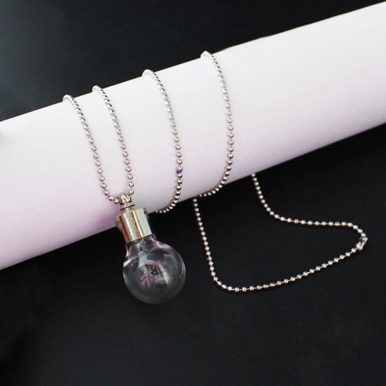 DIY Halskette Klar Öffnbar Nachfüllbar Auslaufsicher Glatt Dekorativ Geschenk Männer Frauen Glasflasche Anhänger Halskette Schmuck Modeaccessoire