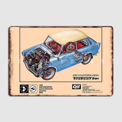 Trabant 601 Poster Metal Plaque Classic Mural Pub Plaques Tin Sign Poster