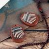 Bærbar Mini Sapele-plate med 8 nøkler Kalimba Nybegynnere Tommel Piano Gave