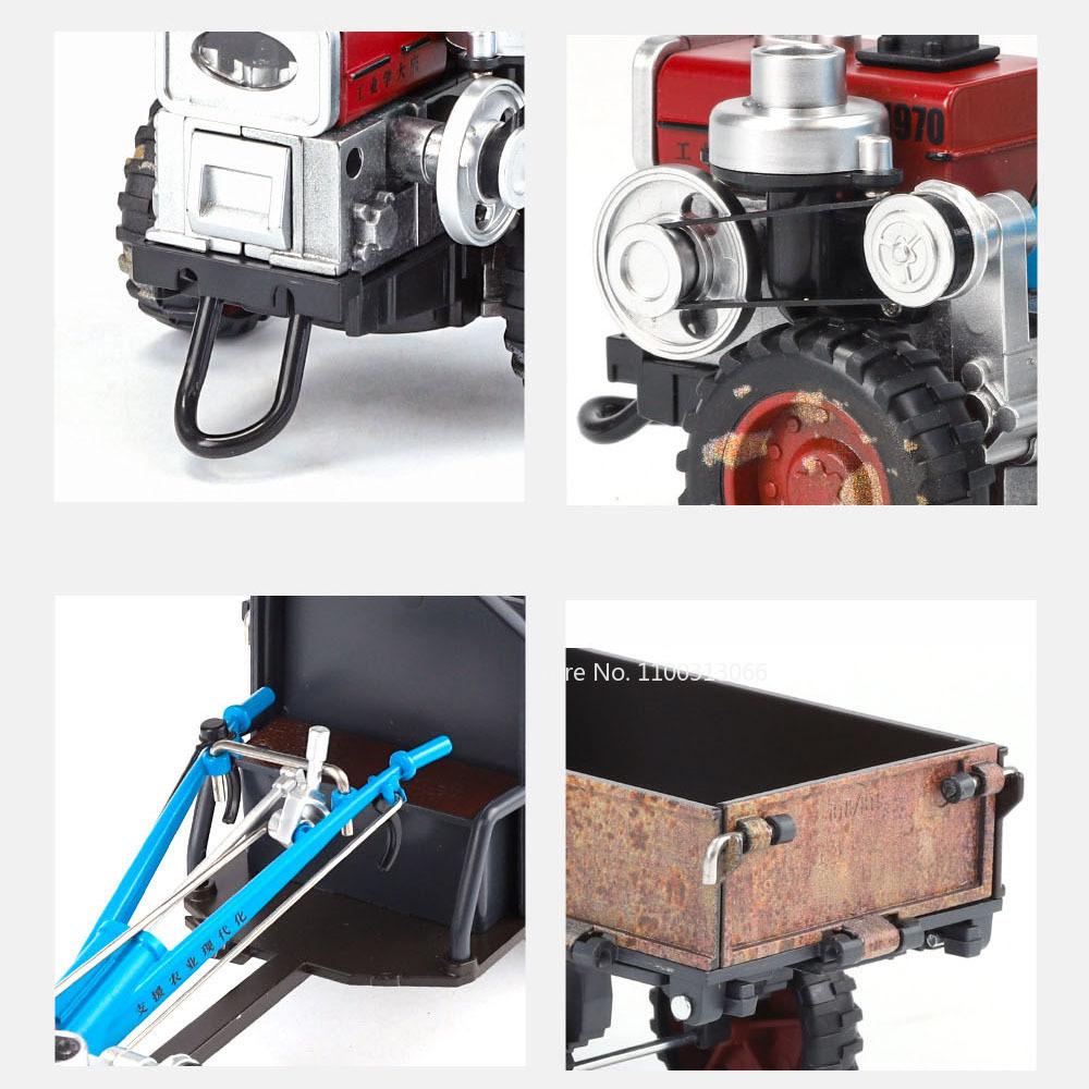 1:24 Tractors Alloy Diecast Toys Cars Miniature Model Can Spray Tailgate Opened Agricultural Walking Tractor Kids Birthday Gifts