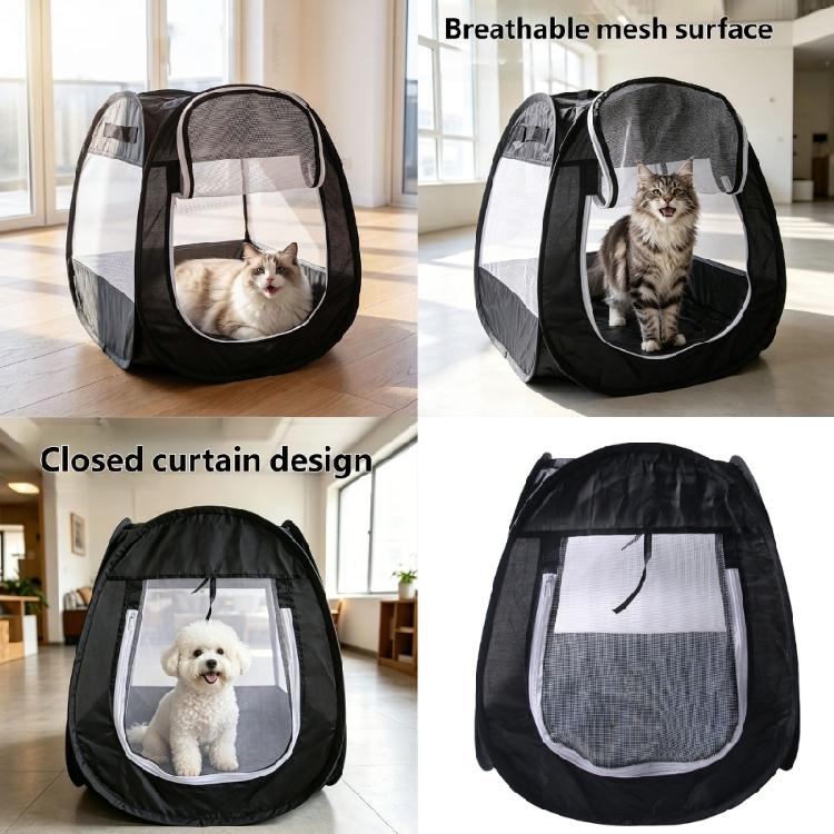 Foldable Pet Tent Portable Dogs Sun Protecting Portable Indoor/Outdoor Sunshades Fence with Ventilation Window