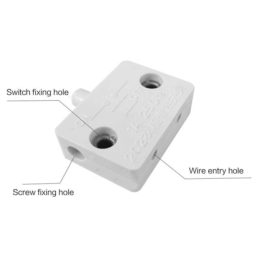 Brand New 1PCS Black/White Wardrobe Door Touch Light Switch Automatic Reset Switch For Home Furniture Cabinet Cupboard