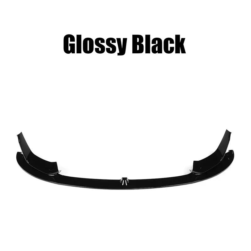 Car Front Bumper Lip Splitter+Side Splitter Corner For BMW M3 F80 M4 F82 F83 2015-2020 MP Style Carbon Fiber Glossy Black 4 PCS
