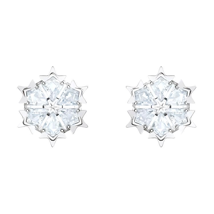 Swarovski Magic Series Snowflake Rhodium Plated Earrings Women earrings White 5428430 Box+Shopping Bag