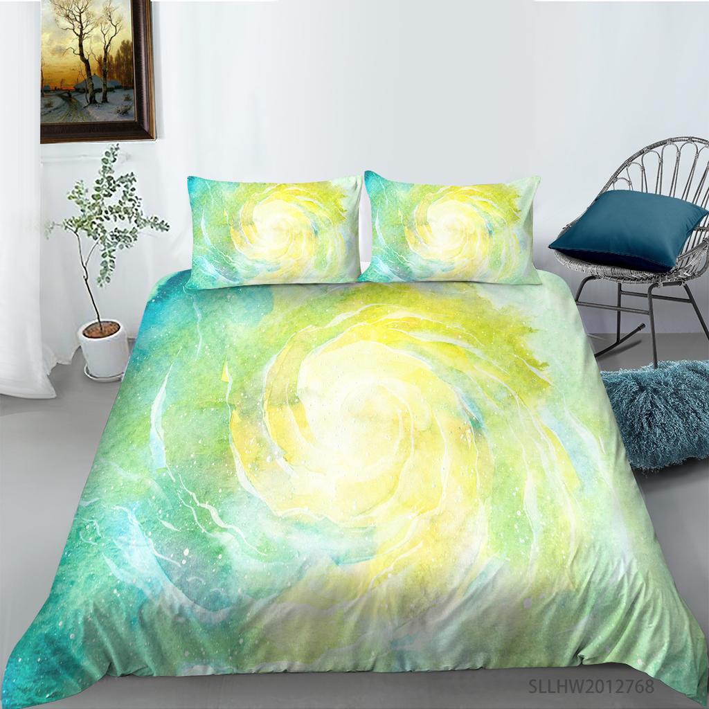 Tie Dye Bettwäscheset King Queen Größe Buntes Spritzfarben-Kunststil Bettbezug für Teenager Erwachsene mit Kissenbezug Weicher Steppdeckenbezug