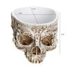 1 Pcs Skull Planter Suger Holder Resin Flower Succulents Pot Skeleton Flowerpot Candy Bowl Halloween Dish Statue Sculpture