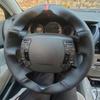 Hand-stitched Black Artificial Leather Steering Wheel Cover For Citroen C5 2008 2009 2010-2017 Auto Interior Accessories