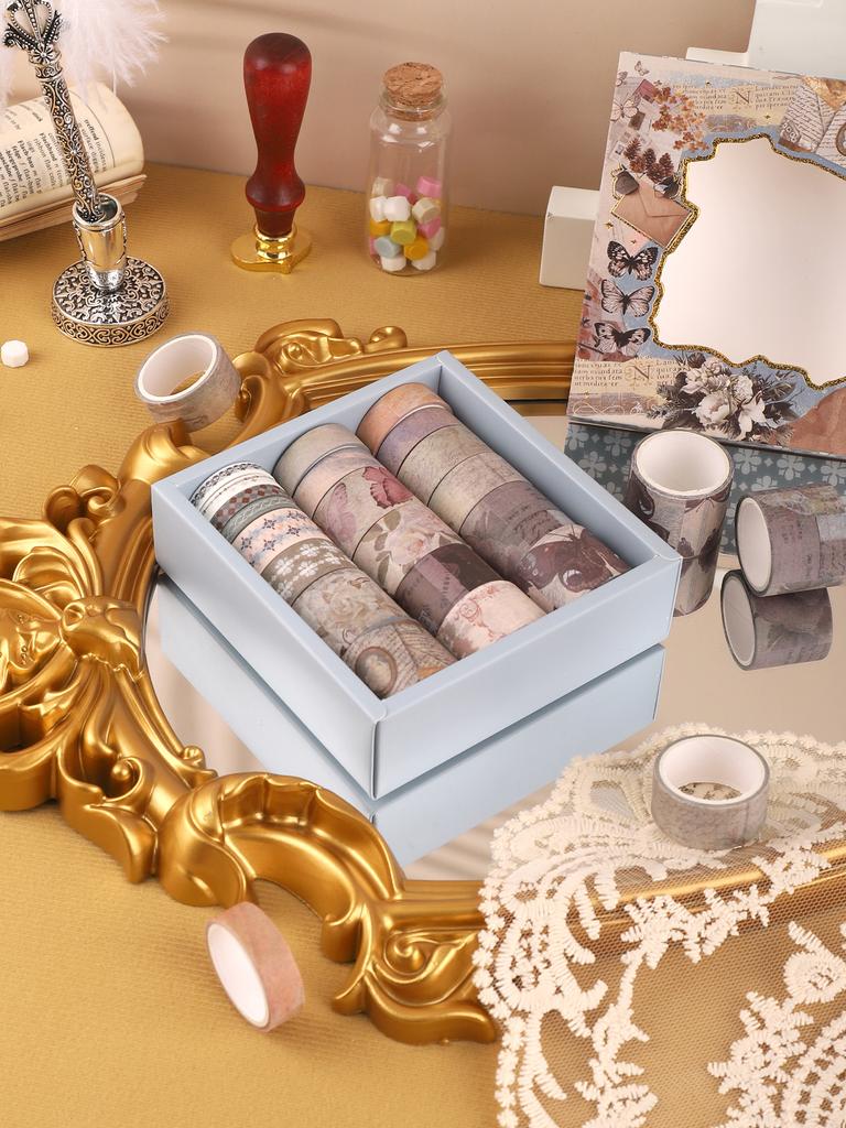 12 rolek/Pudełko Vintage Beauty Taśma Washi Taśma Papierowa Samoprzylepna Do Kreatywnego Journalingu Scrapbookingu I Dekoracji Scrapbooking Washi Tap