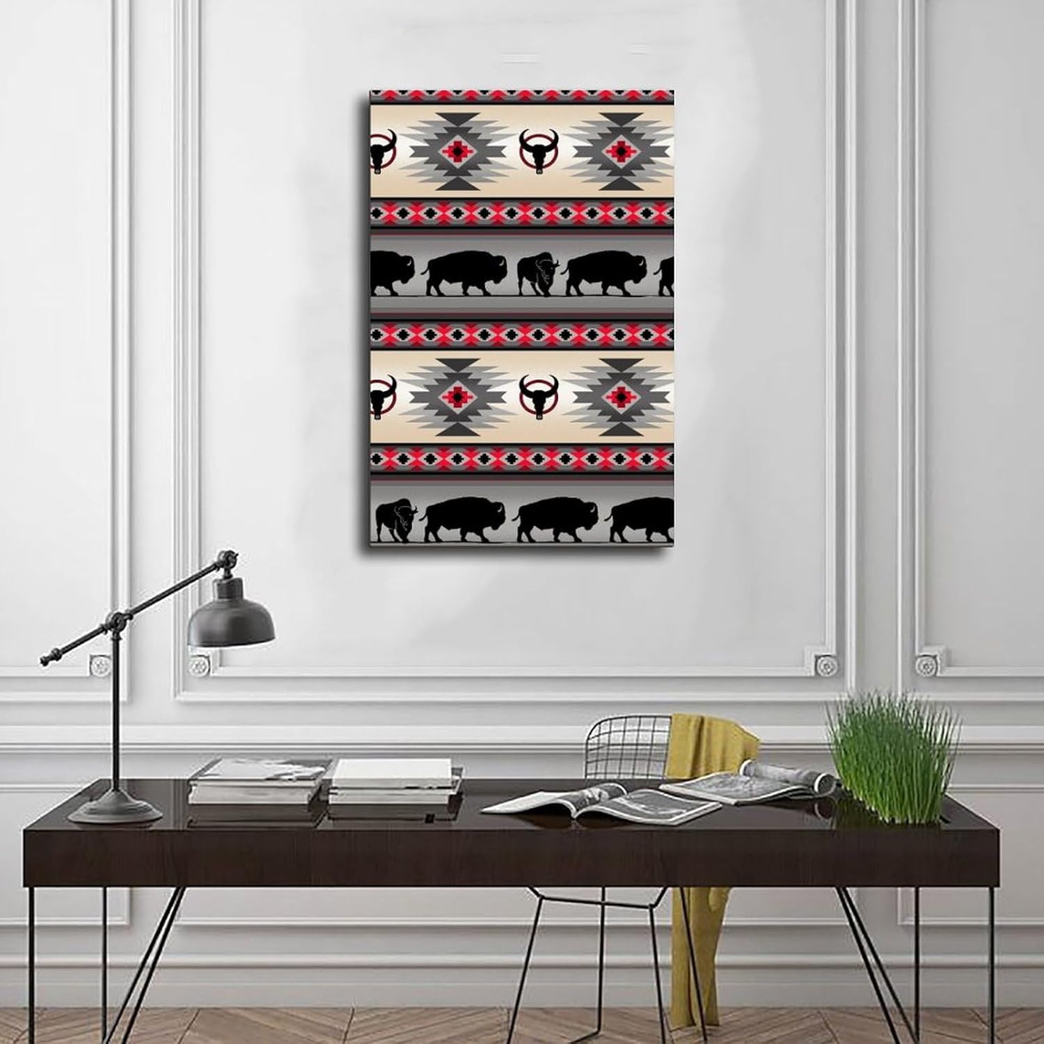 XIANF Tucson Buffalo Stripe from Elizabeth s Studio Canvas Poster Wall Art Decor Print Picture Paintings for Living Room Bedroom Decoration