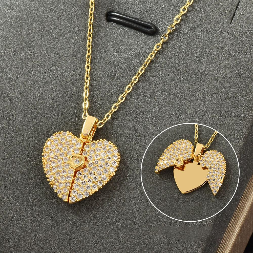 Atoztide Gravur Name Herz Halskette Personalisiert Versteckte Botschaft Edelstahl Schmuck Anhänger für Frauen Kette Geburtstagsgeschenk