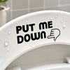 Removable Glow in the Dark Toilet Sign Sticker Anti Static Waterproof Adhesive Decal for Bathroom Use Durable and Easy to Apply