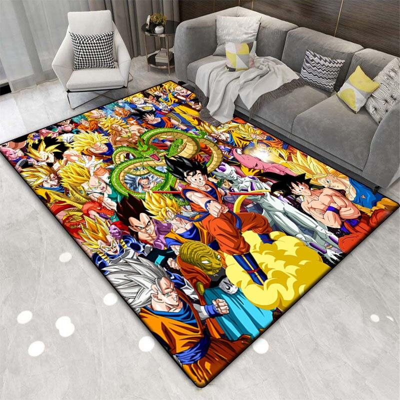 Multi Functional Cartoon Flannel Soft Home Living Room Japanese Cartoon Game Bathroom Kitchen Doormat Anti-skid Carpet.