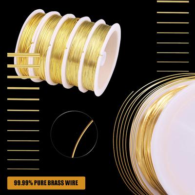 Sârmă de cupru și alamă 38AWG-18AWG, 6/5/3 role, sârmă flexibilă pentru sculptură metalică, pentru bijuterii, instalații sanitare și conexiuni electrice, componente mecanice.