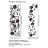 Pure Black Flower Butterfly Bathroom Bathroom Door Sticker Bathtub Sticker Bedroom Background Wall Sticker Self-adhesive Wall Sticker