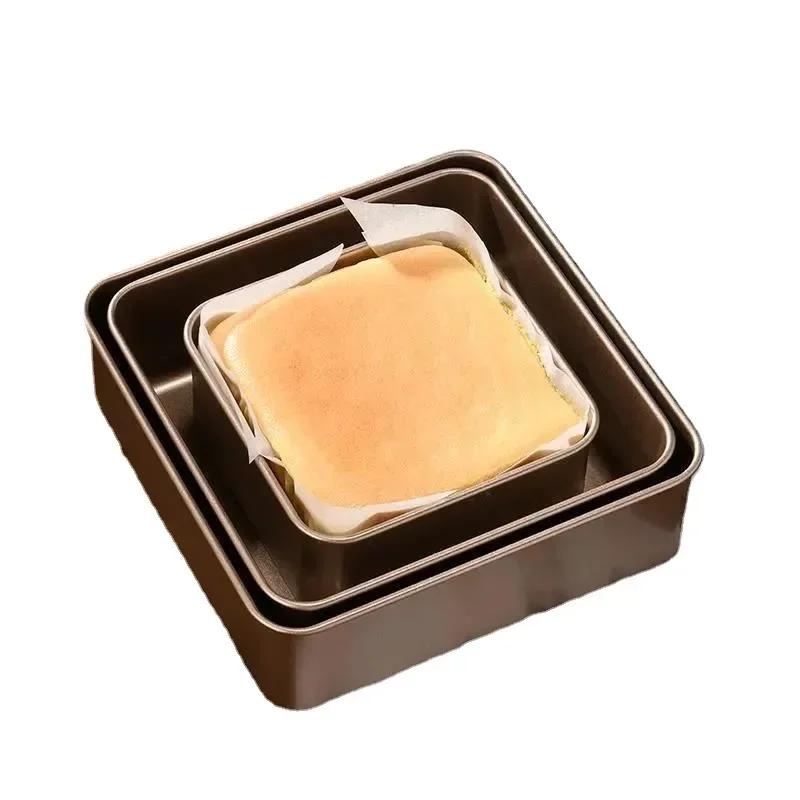 6/8/9 Inch Non-Stick Square Cake Baking Pan, Carbon Steel Loaf Tray, Pie Pizza Bread Cake Tin Bakeware Kitchen Baker Tools