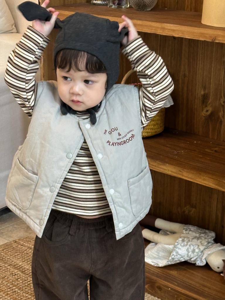 Children's Double-layer Cotton Vest Jacket, New Autumn and Winter Bottoming Shirt, Children's Clothing, Boys' Thickened Set