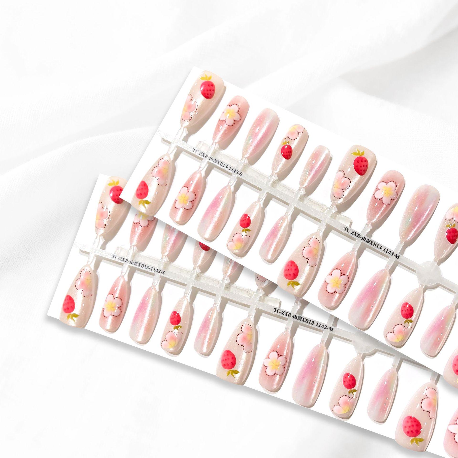 Gothic French Almond Cat Eye Press-On Nail Tips - Sweet & Cool Style