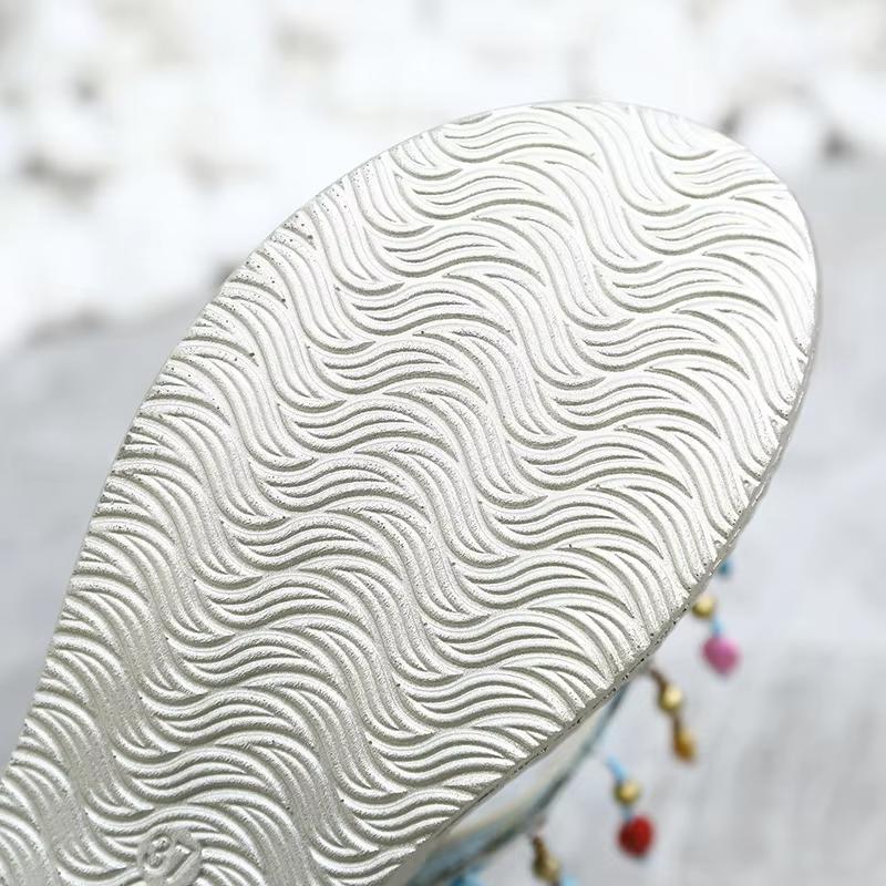 Fashion 2025 Fashion Ethnic House Slippers Platform Rubber Flip Flops On A Wedge High-Heeled Shoes Lady Luxury Slides Hawaiian Designer