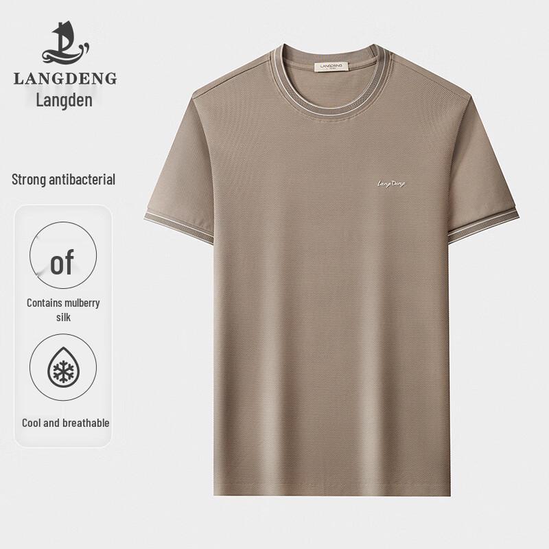Langdeng Men s Summer Antibacterial Polo T-shirt M
