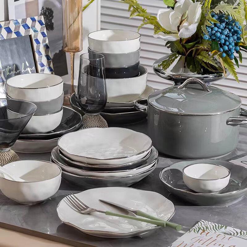Kangmo 58-Piece Nordic Ceramic Dinnerware Set