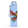 1PC Colorful Hummingbird Art 750ml Color Plastic Sports Water Bottle Leakproof Flip Straw Lid Suitable for Sports Office Home Use