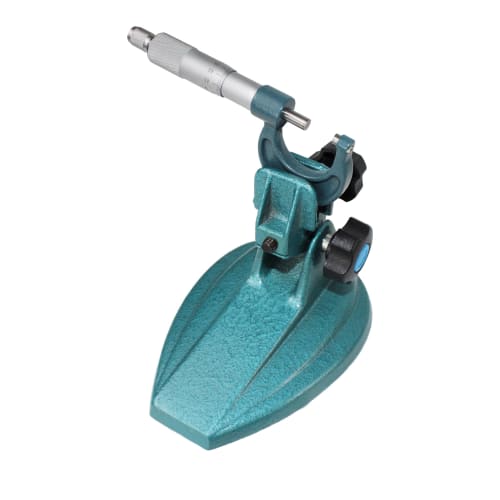 STEELMIGHT Precision Micrometer Holder Stand Base for 0-4 Inch Micrometers, Heavy-Duty Steel Base, Fixed Stand