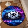 Football Club Emblem lion Round Rug for Livingroom,Bedroom, Palyroom, Chair Rug, Area rug, Circle Carpet, Large Size Fan Christmas gift