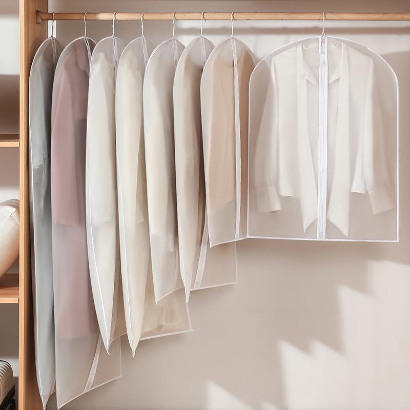 Transparent Dustproof Wardrobe Garment Bag - Bedroom Overcoat and Clothes Storage Cover