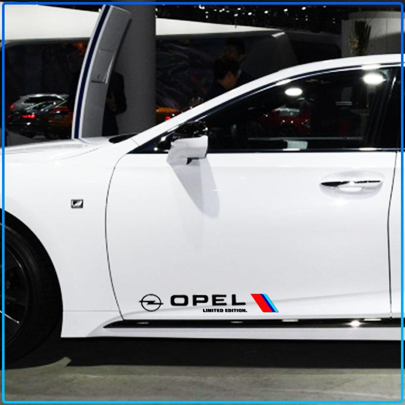 2Pcs Car Body Decoration Stickers Door Personalized Sport 3D Stickers For Opel Astra H G J Insignia Mokka Zafira Corsa Vectra B C D