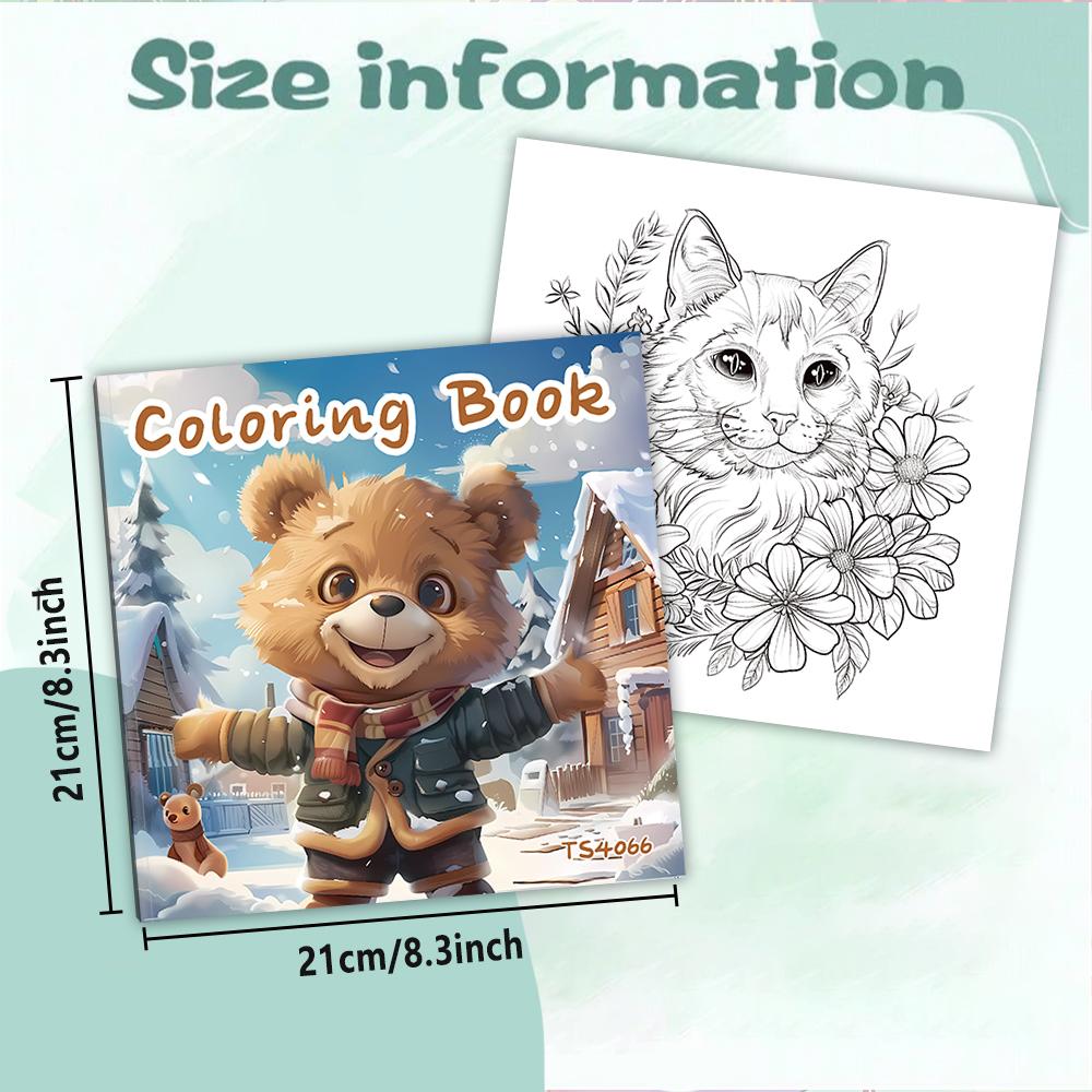 1pc,Adult coloring book,30 sheets different patterns 8.3x8.3''100gsm,is a Valentine's Day Easter holiday gift