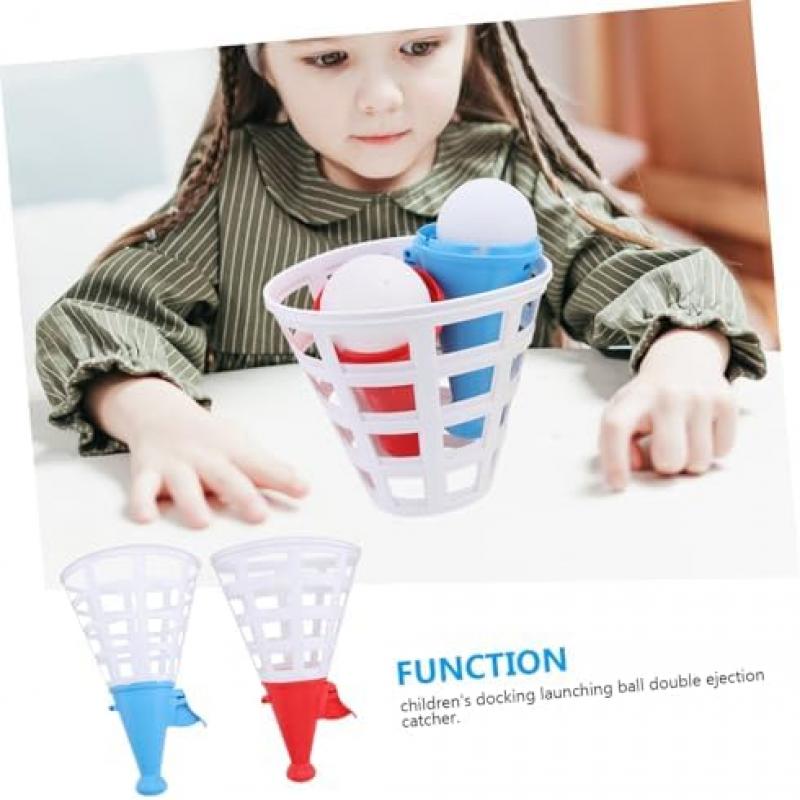 2 Sets Outdoor Indoor Toss and Catch Game Set, Durable Plastic Flying Disc Toys, Promotes Hand-Eye Coordination & Teamwork