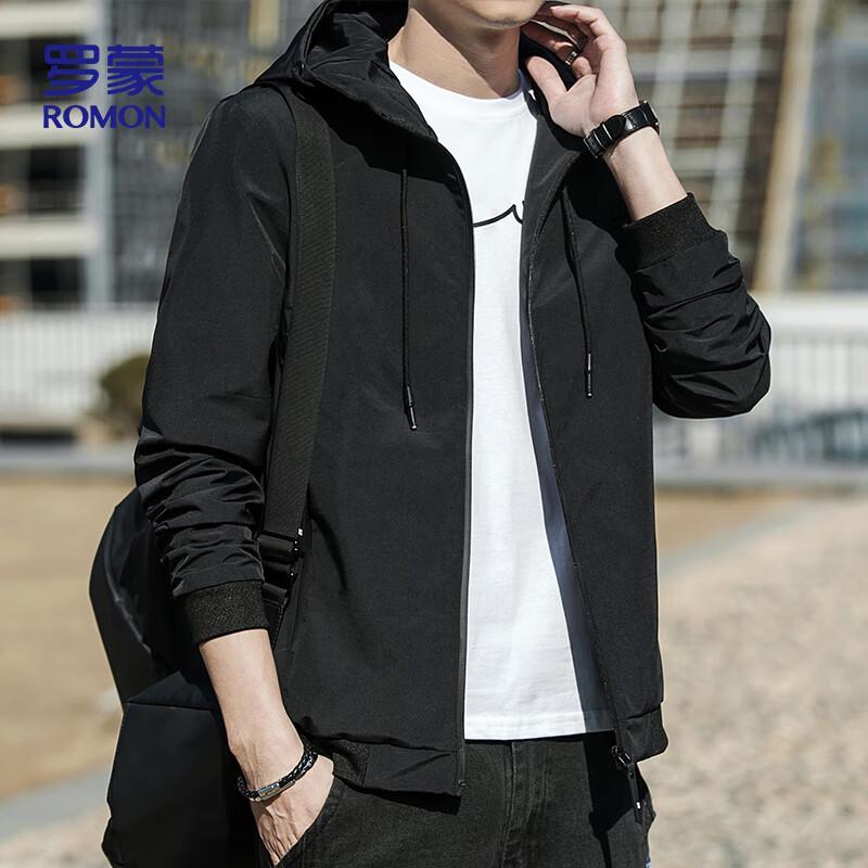 

Romon Men s Casual Hooded Jacket JK0313 XL